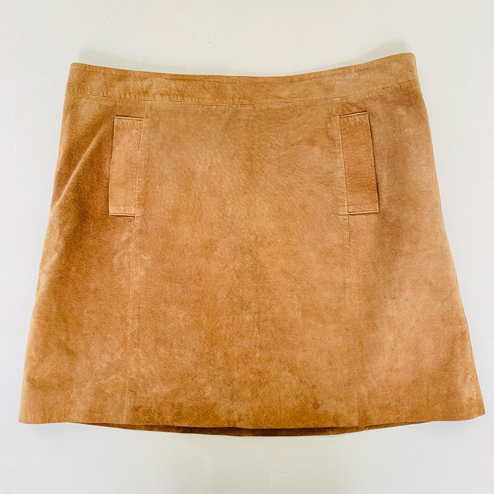 Kut From The Kloth Tan Suede Mini Skirt 16